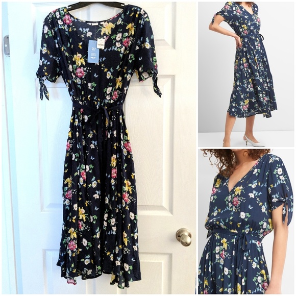 gap floral midi dress
